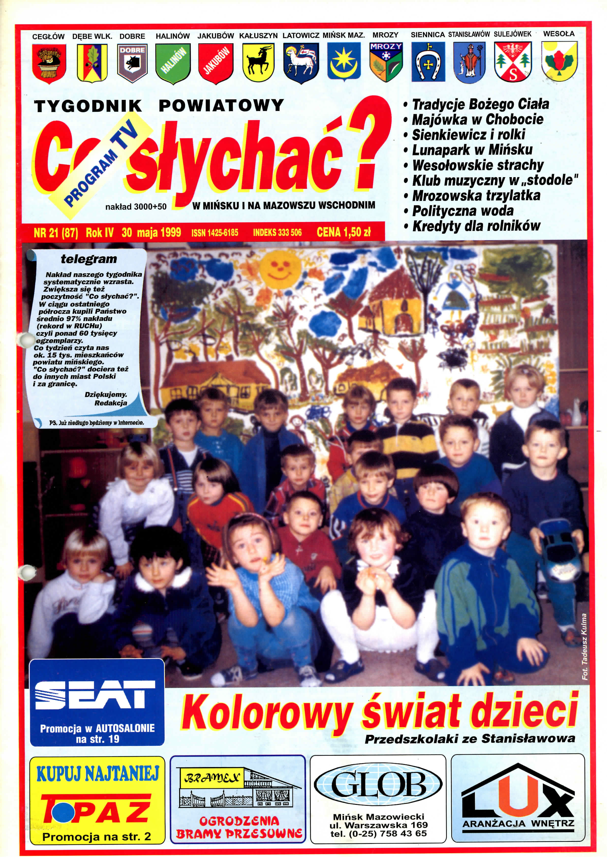 Okładka gazety Co słychać? - nr 21 (87) 1999